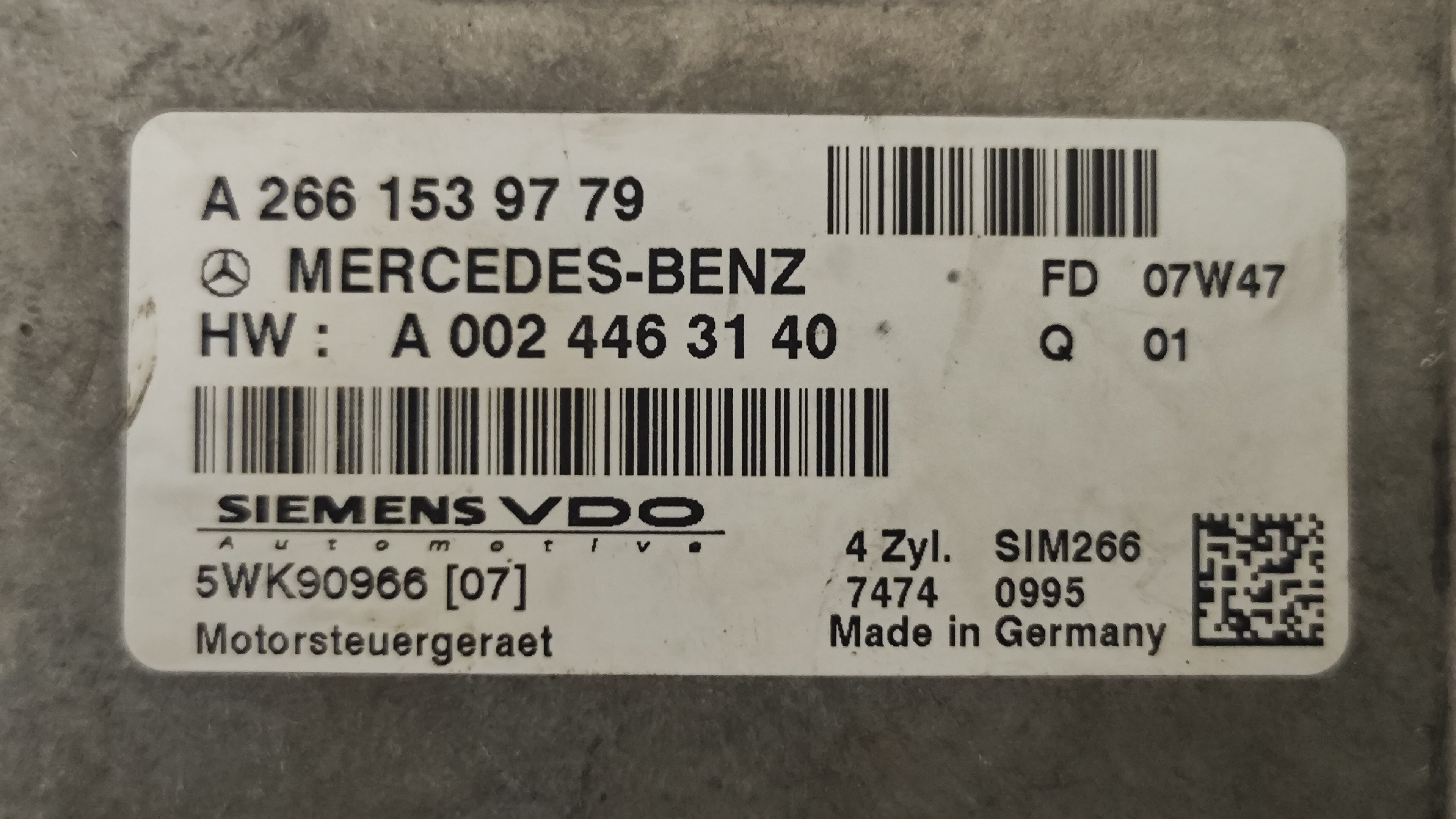 Centralina Motore Mercedes-Benz Classe A W169 B W245 A2661539779 A0024463140 5WK90966 