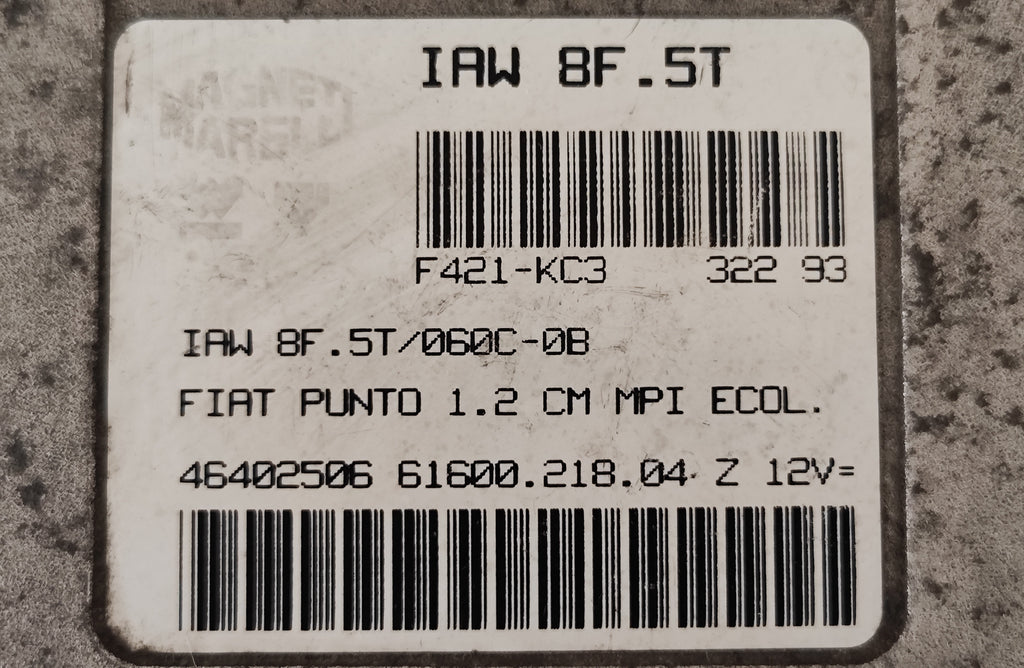 Centralina motore Fiat Punto 176 1.2B 93/99 46402506 IAW8F.5T
