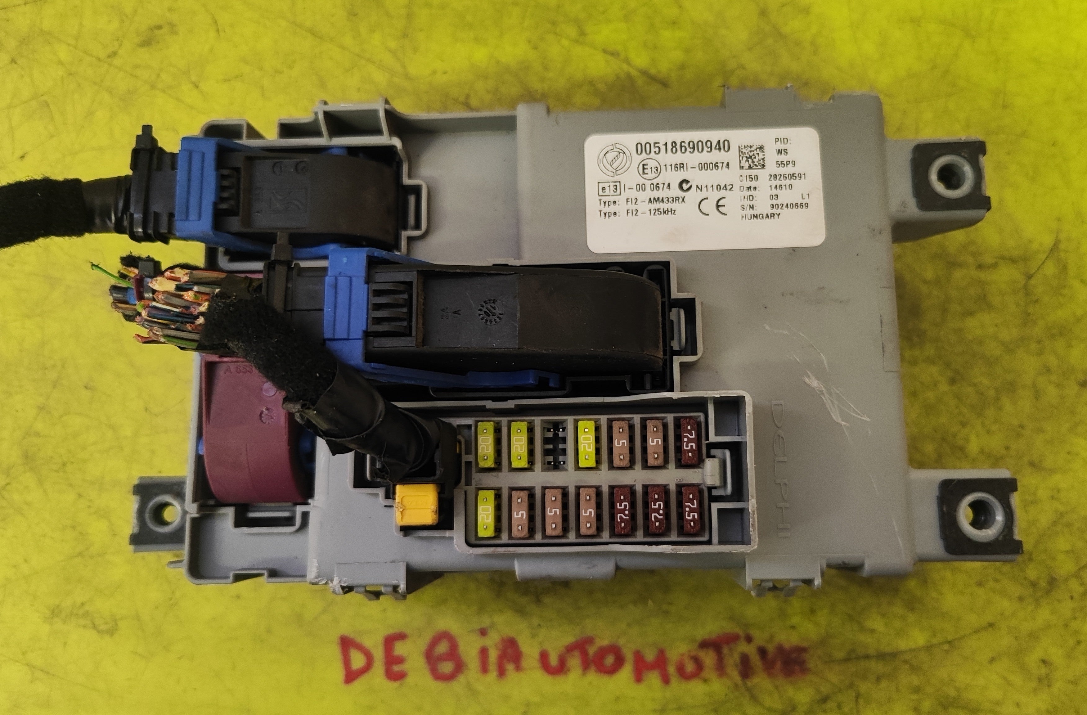 Body computer Fiat Grande Punto EVO 518690940 00518690940 fronte