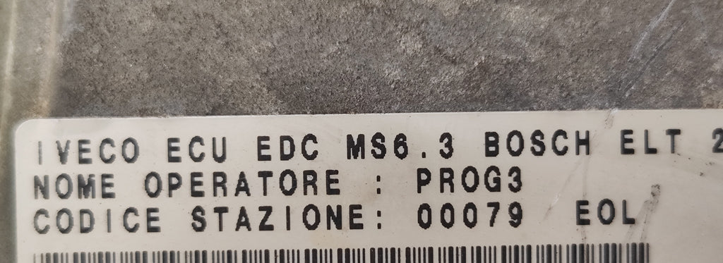 Centralina motore IMMO OFF Iveco Daily III 0281001573 MS6.3