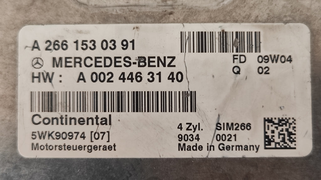ECU Centralina motore Mercedes-Benz Classe A W169 1.5B A0024463140 A2661530391 