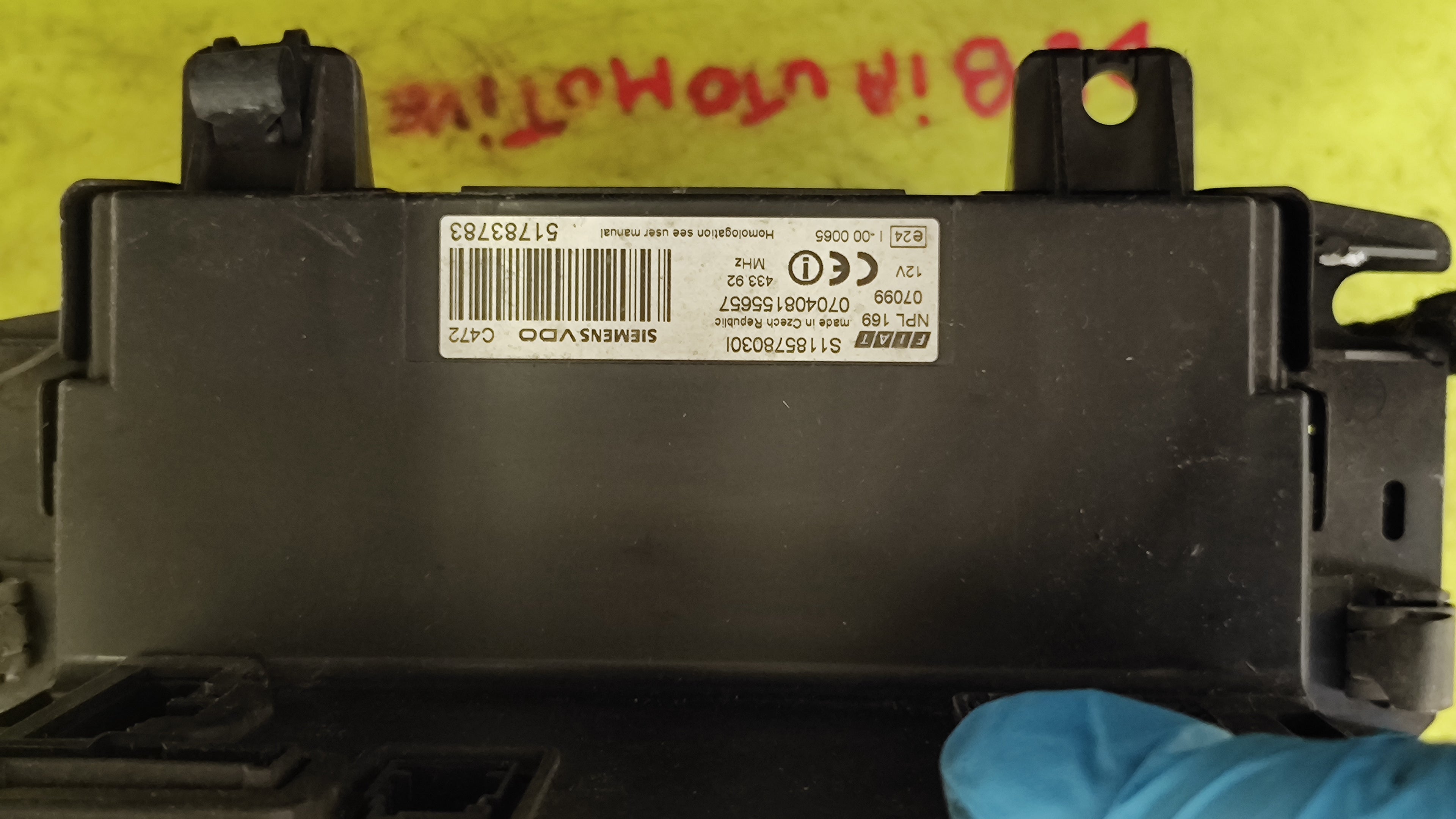 Centralina Body Computer Fiat Panda 169 51783783 