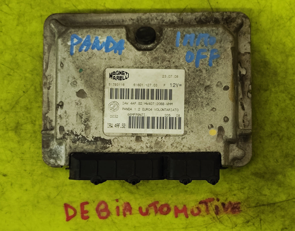 Centralina motore IMMO OFF Fiat Panda 169 51793116 IAW4AF.S2 HW407
