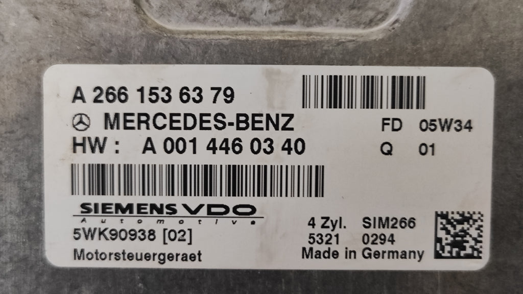 Centralina motore Mercedes-Benz Classe A/B W169/245 A2661536379 A0014460340 codice