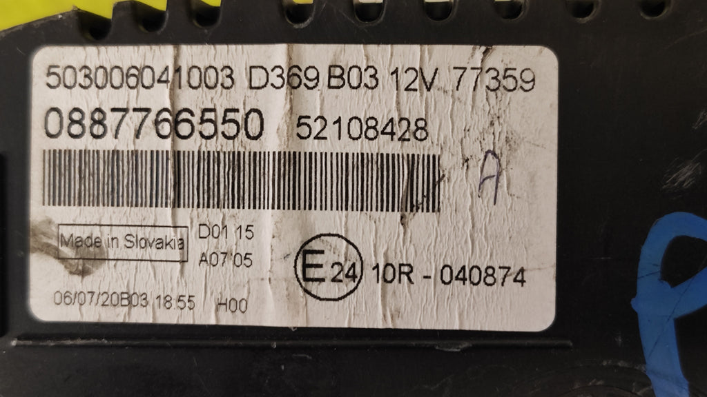 Quadro strumenti Fiat New Panda Hybrid 312 52108428 08877665