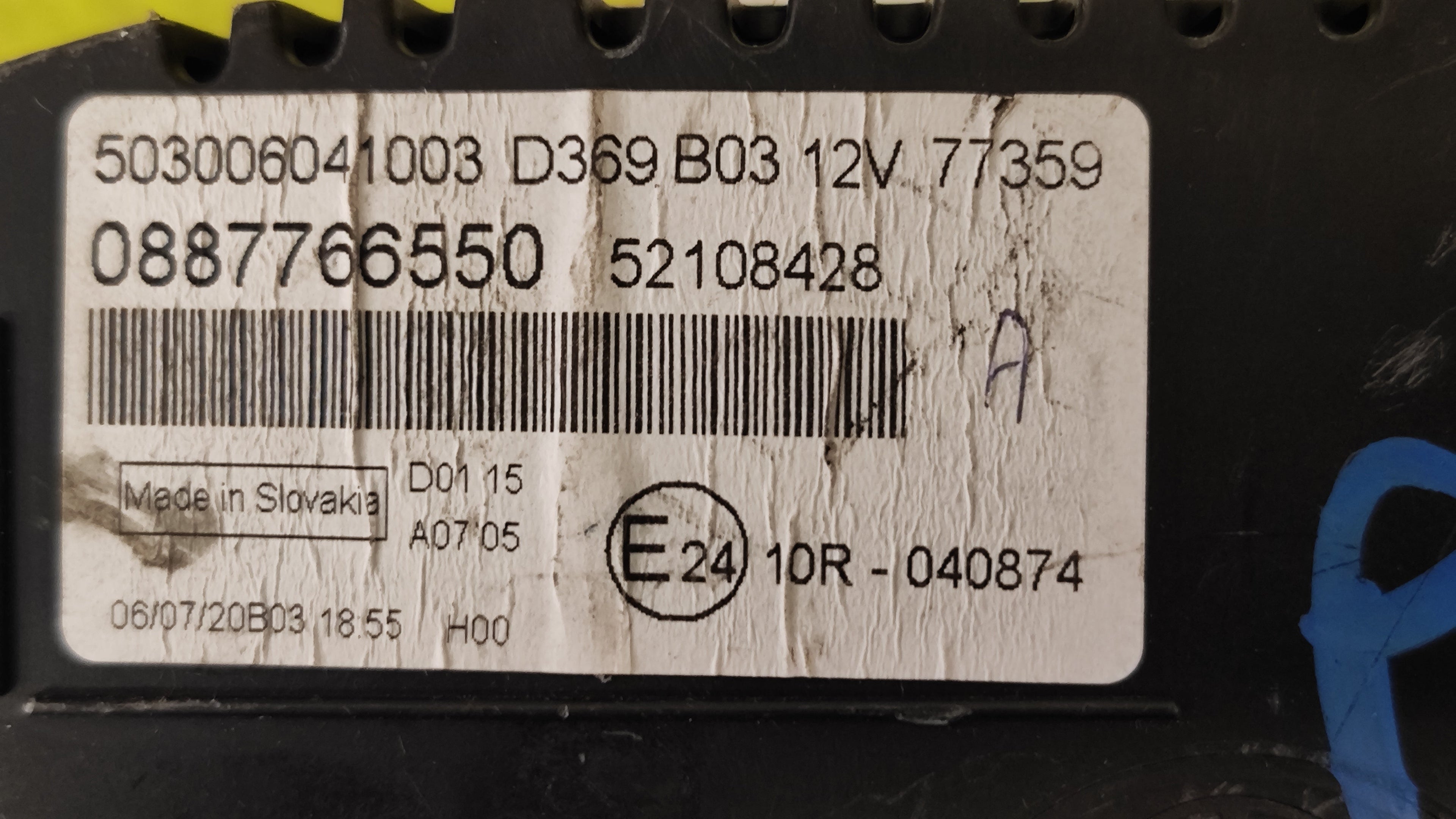 Quadro strumenti Fiat New Panda Hybrid 312 52108428 08877665