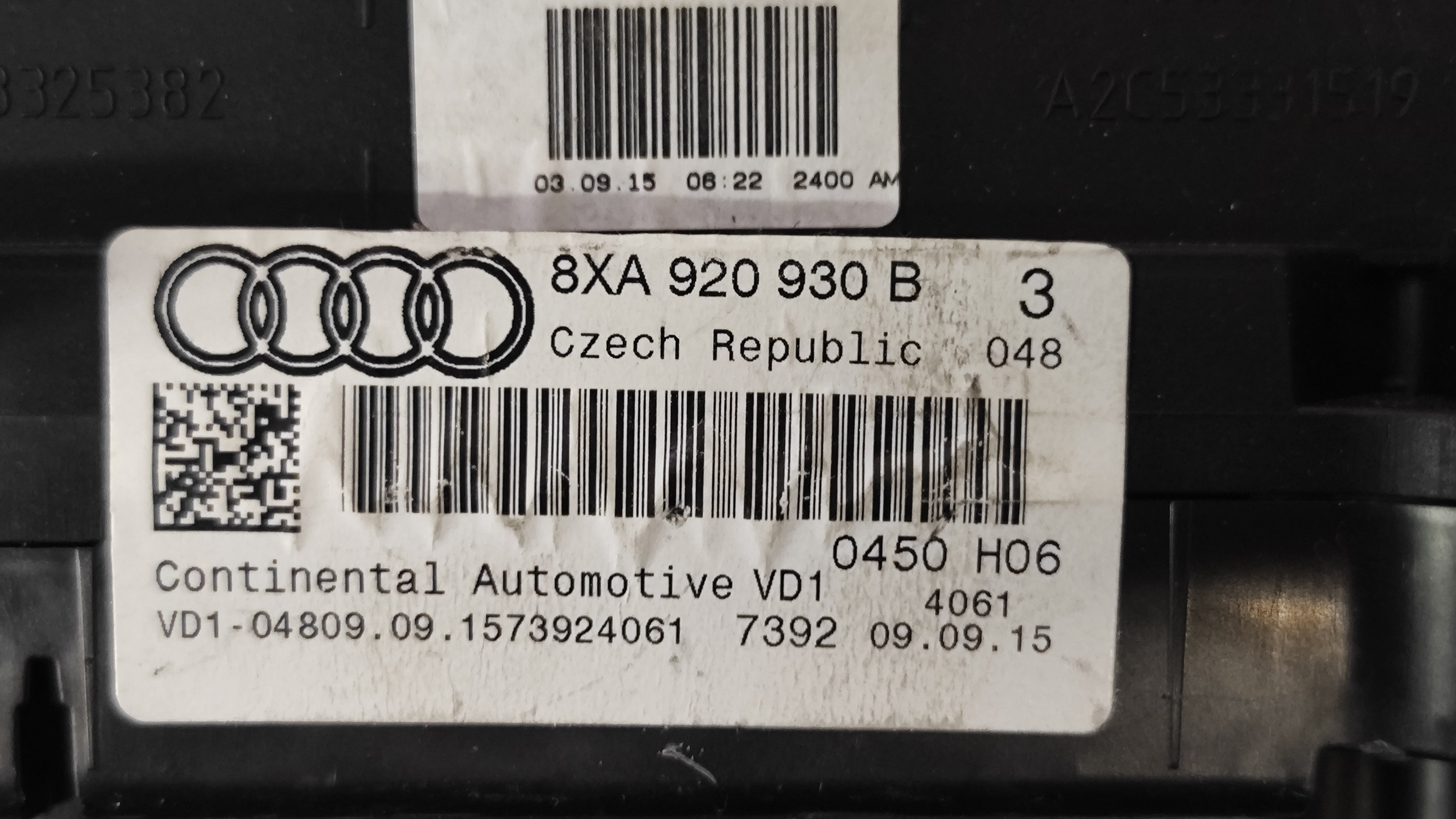Quadro strumenti Audi A1 diesel 8XA920930B