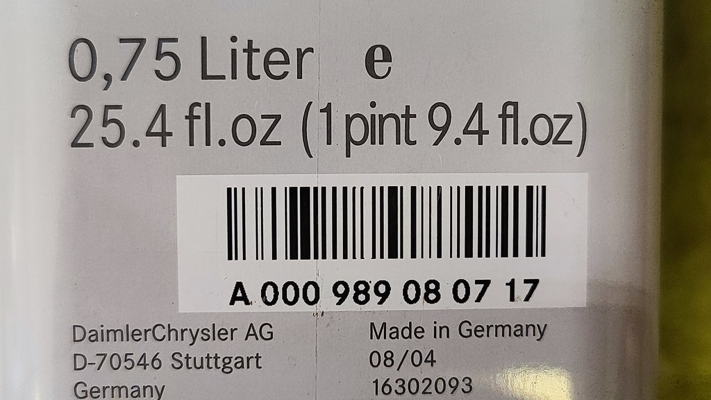 Liquido Freni Mercedes-Benz DOT4 PLUS A0009890807 17