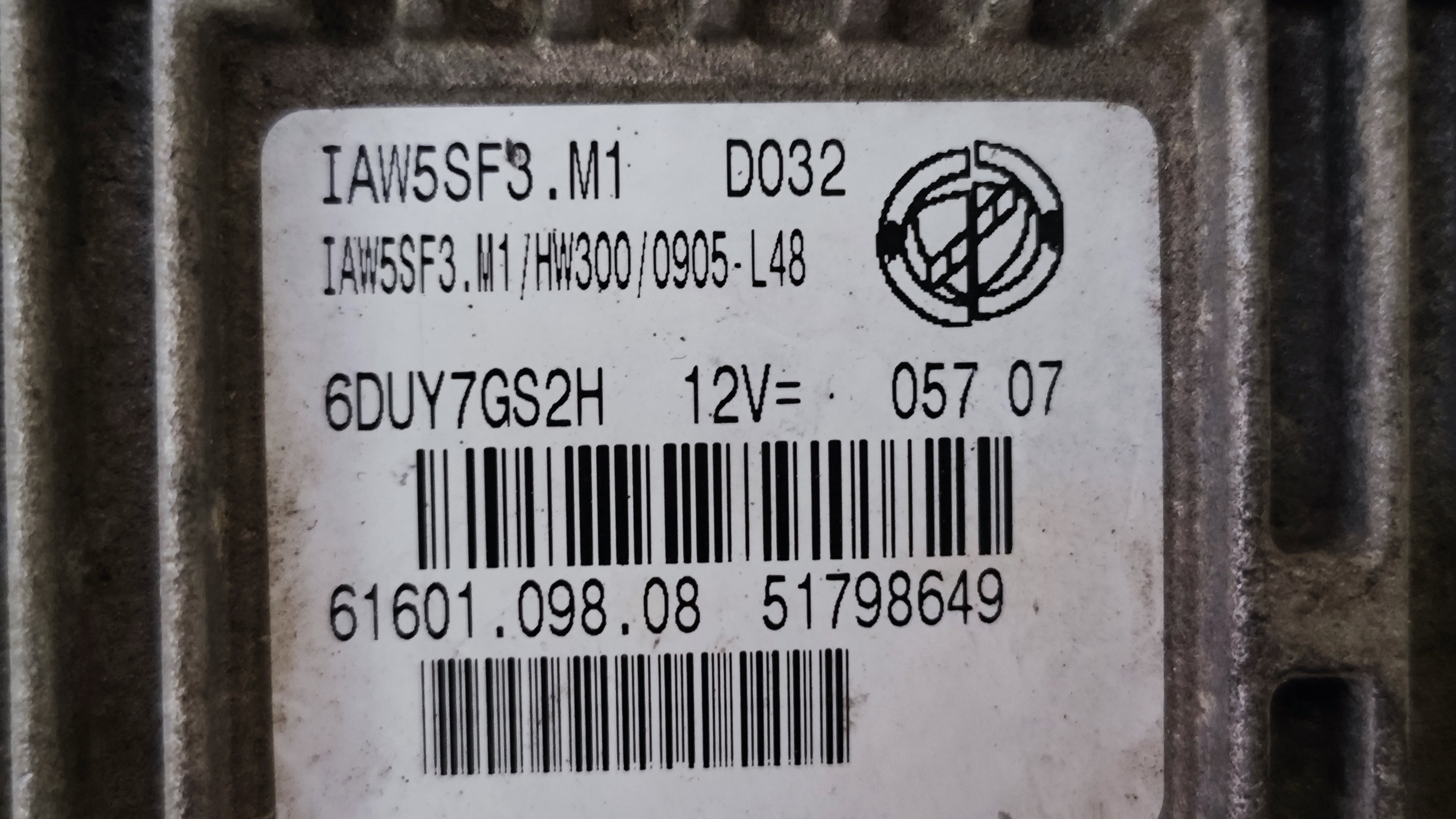 51798649 IAW5SF3.M1 HW300 Centralina motore Fiat Grande Punto 1.2