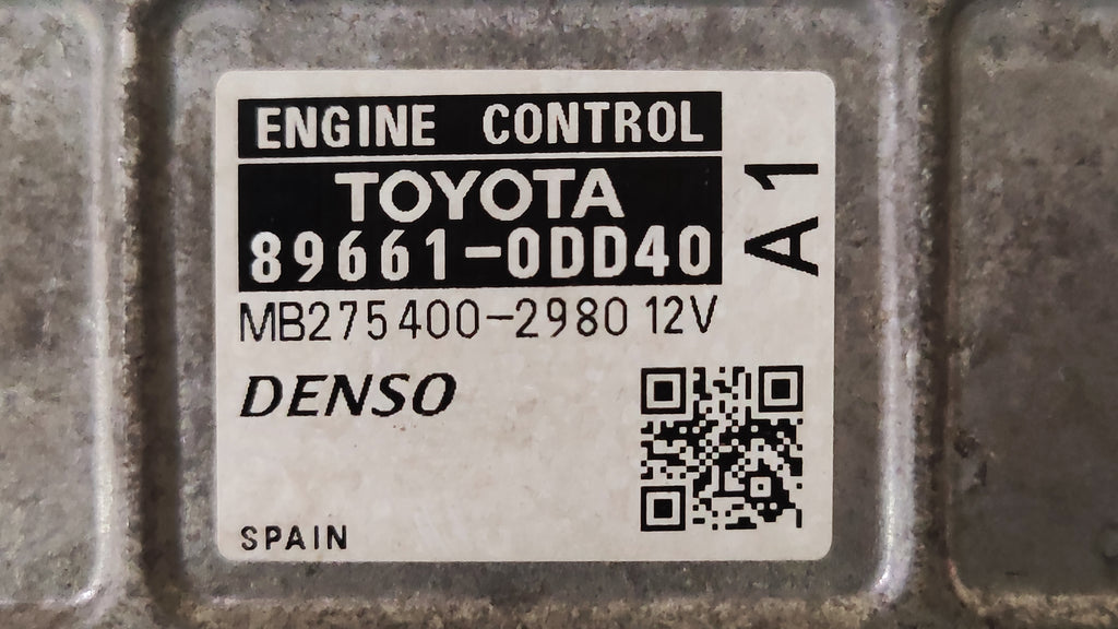 Centralina Toyota Yaris 1.3 benzina 89661-0DD40 MB275400-2980 