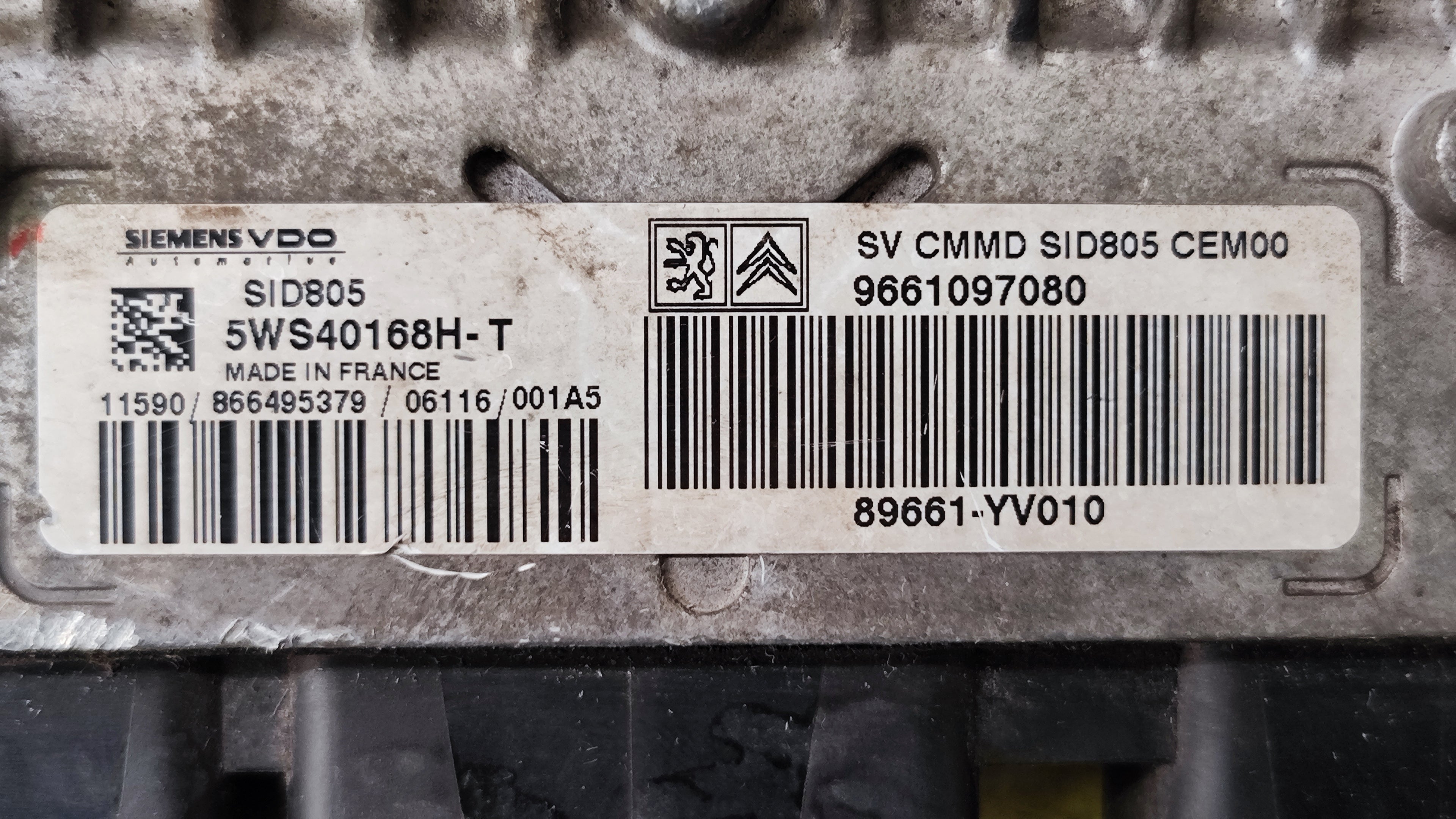 Centralina motore SID805 Citroen C1 Toyota Aygo 9661097080 89661-YV010  