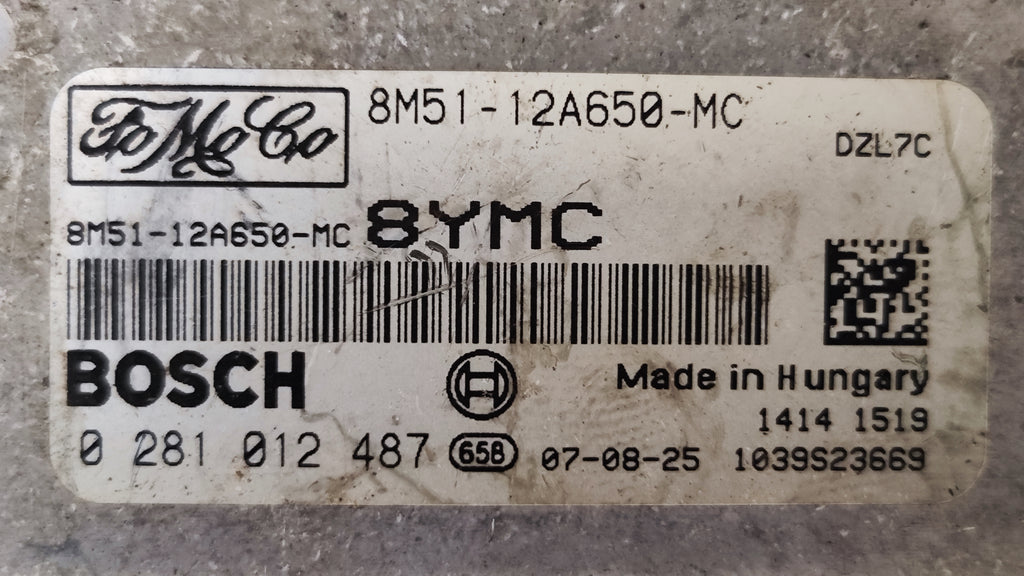Centralina motore Ford Cmax 1.6 tdci 0281012487 8M51-12A650-MD 8YMD 