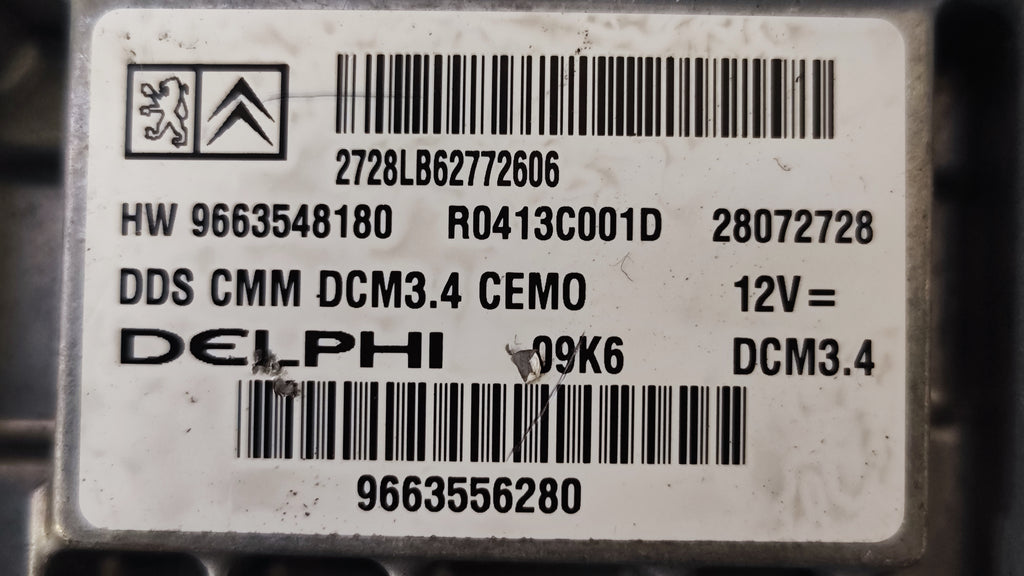 Centralina motore Peugeot 407  DCM 3.4 9663556280 HW9663548180