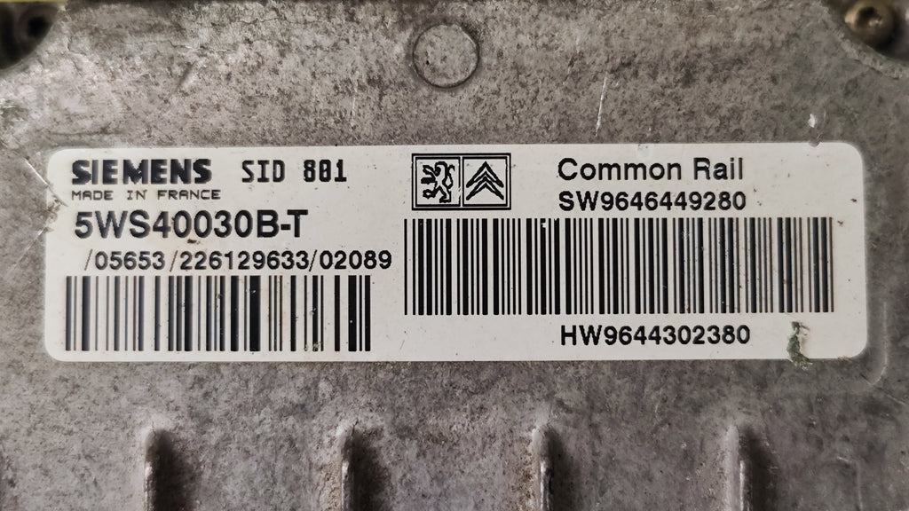 Centralina motore Peugeot 307 5WS40030B-T SID801 SW9646449280 HW9644302380