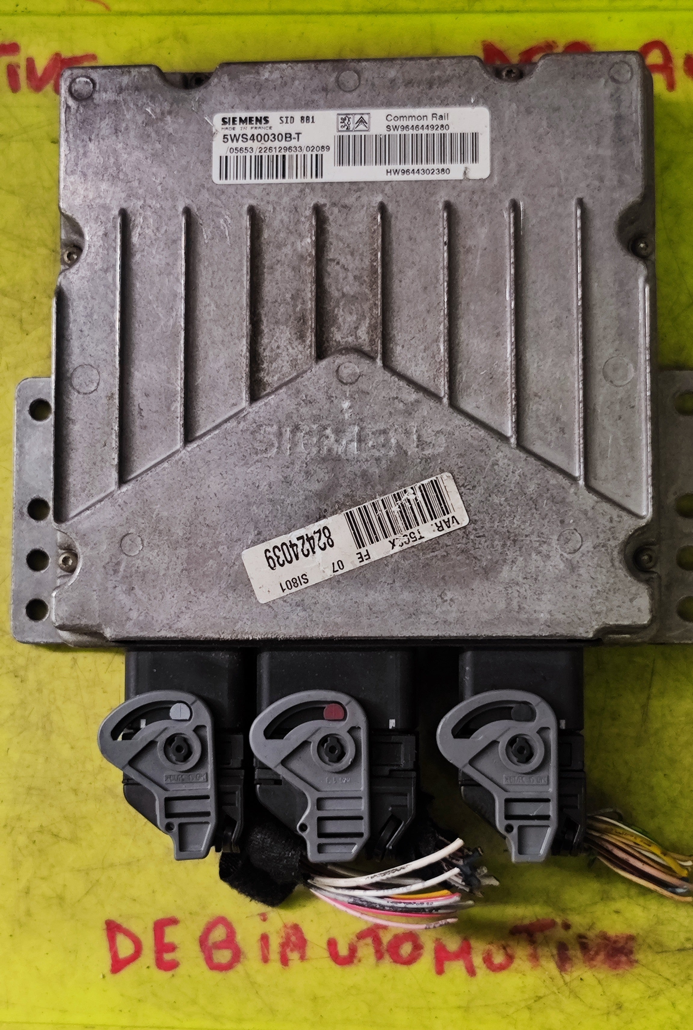Centralina motore Peugeot 307 5WS40030B-T SID801 SW9646449280 HW9644302380