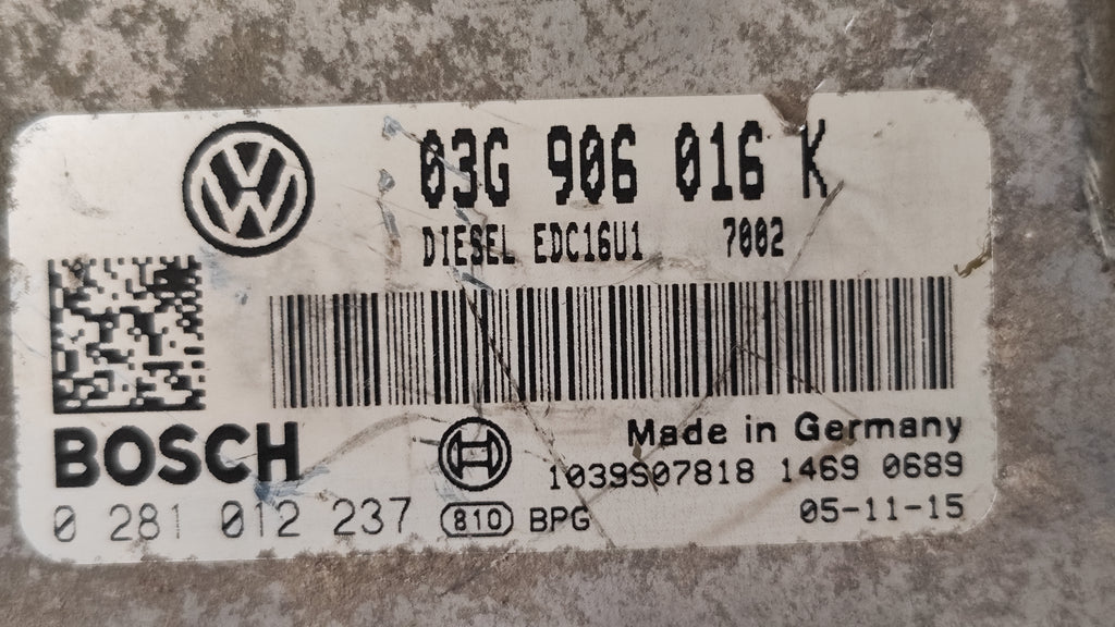 Centralina motore Skoda Octavia 1.9 TDI 0281012237 03G906016 K EDC16U1-5.41 