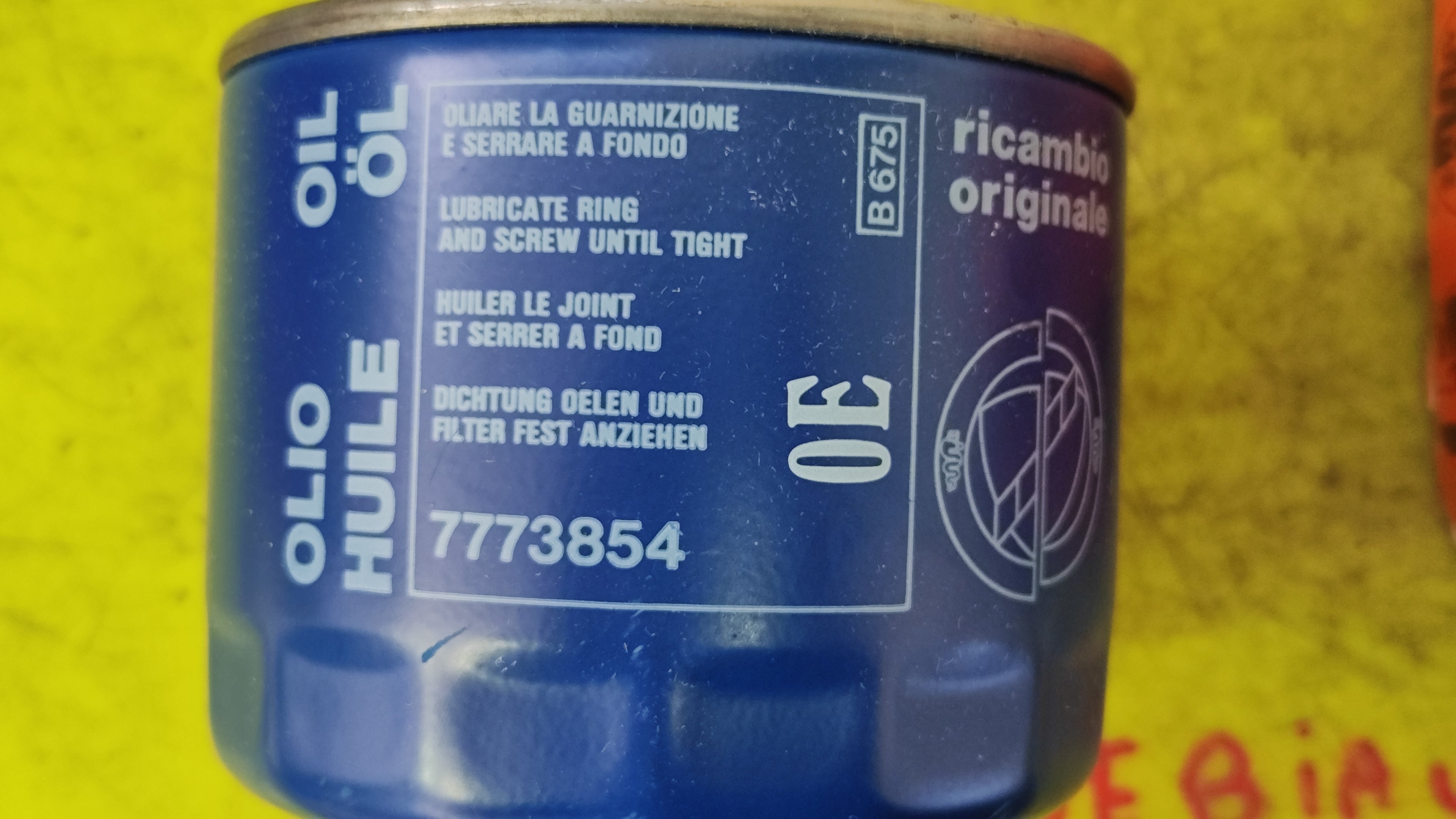 Filtro Olio originale Alfa Romeo Montreal 145 146 155 7773854 