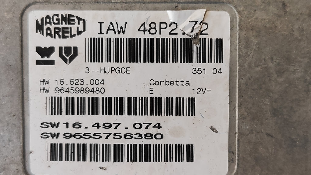 Centralina motore Citroen C3 C2 IAW48P2.72 9645989480 HW16623004  