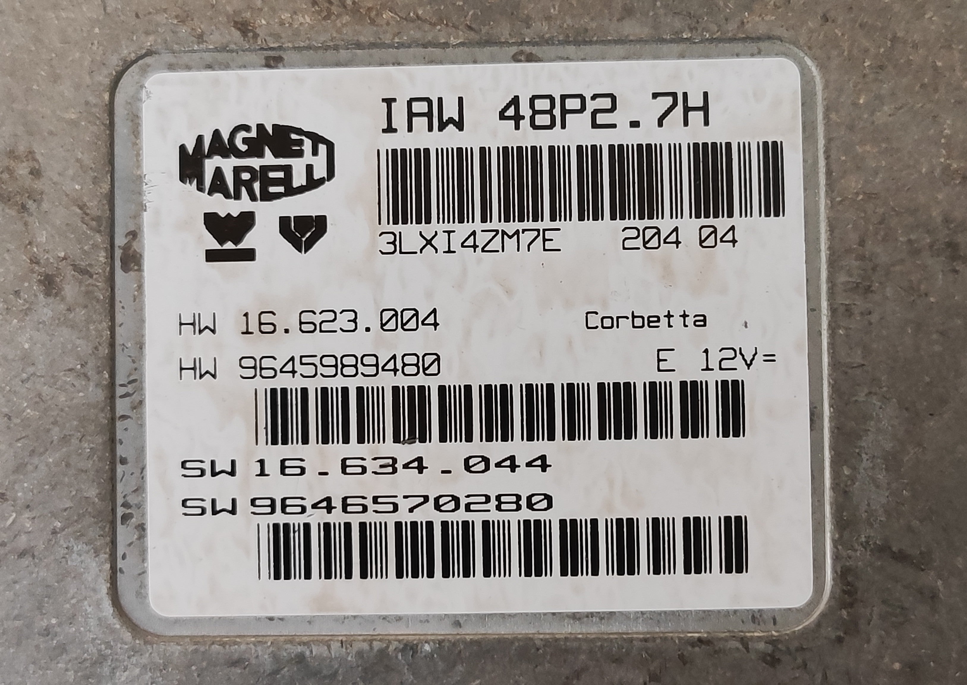 Centralina motore Citroen C2 Peugeot 206 IAW48P2.7H 9645989480