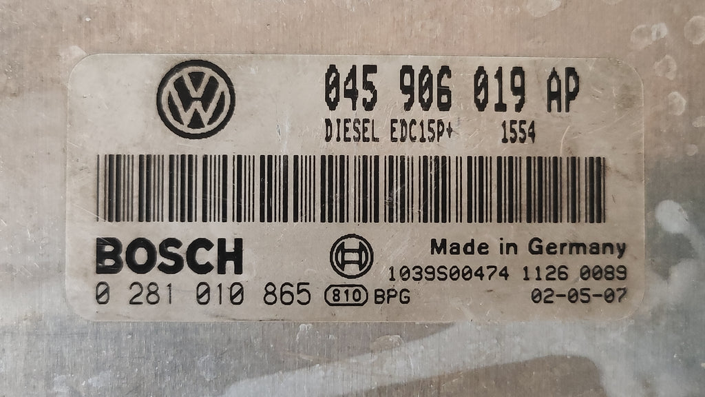 Centralina motore Volkswagen Polo 1.4TDI 0281010865 045906019AP 