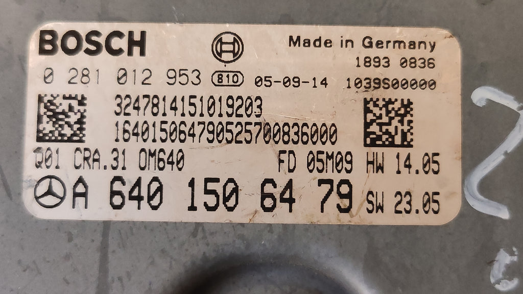 Centralina motore Mercedes-Benz Classe W245 B200 diesel 0281012953 A6401506479 