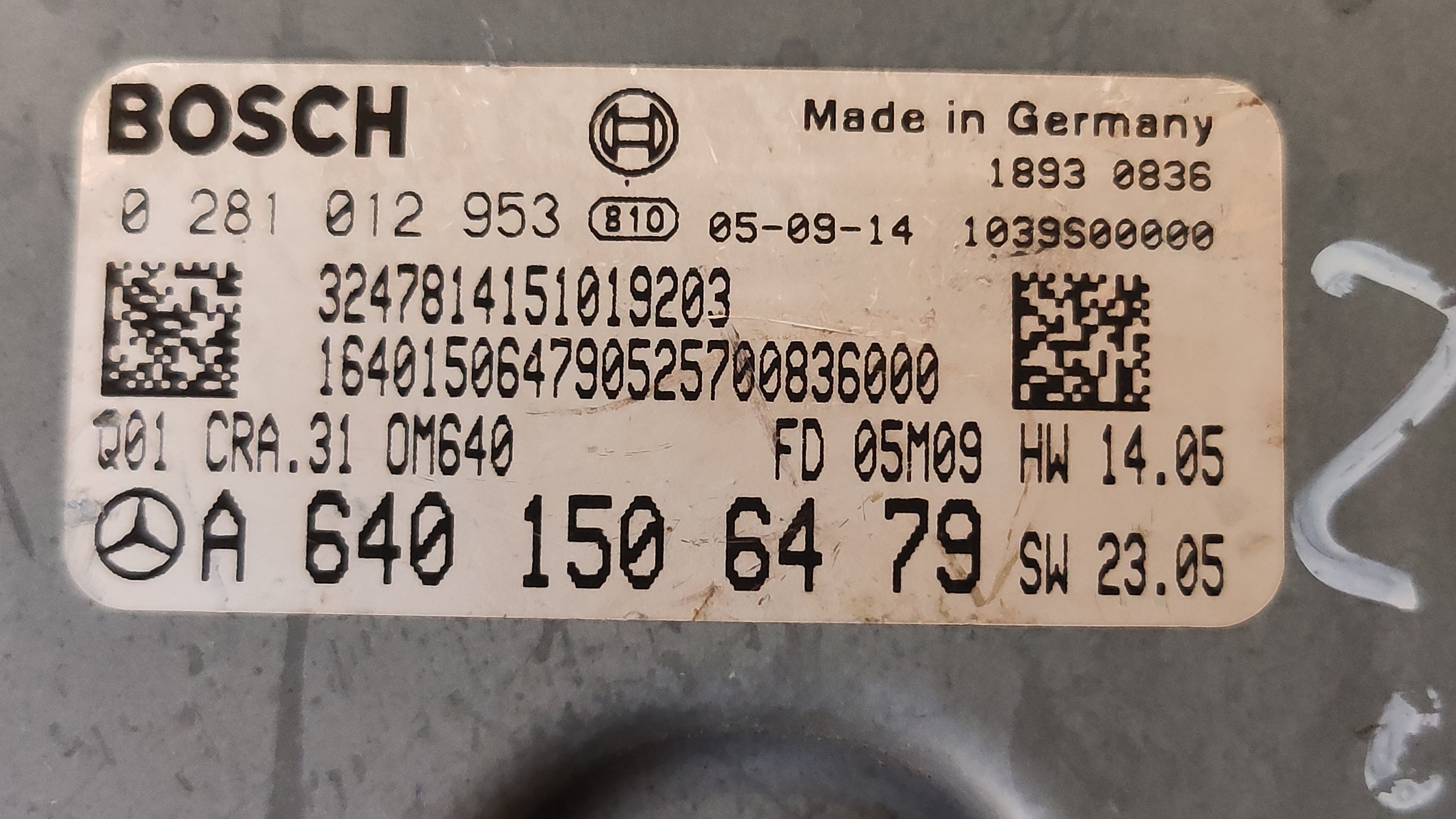 Centralina motore Mercedes-Benz Classe W245 B200 diesel 0281012953 A6401506479 