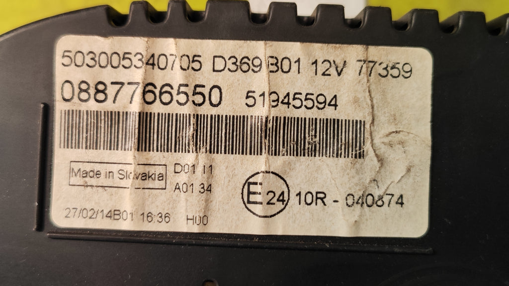 Quadro strumenti Fiat New Panda 2012 diesel 0887766550 51945594 