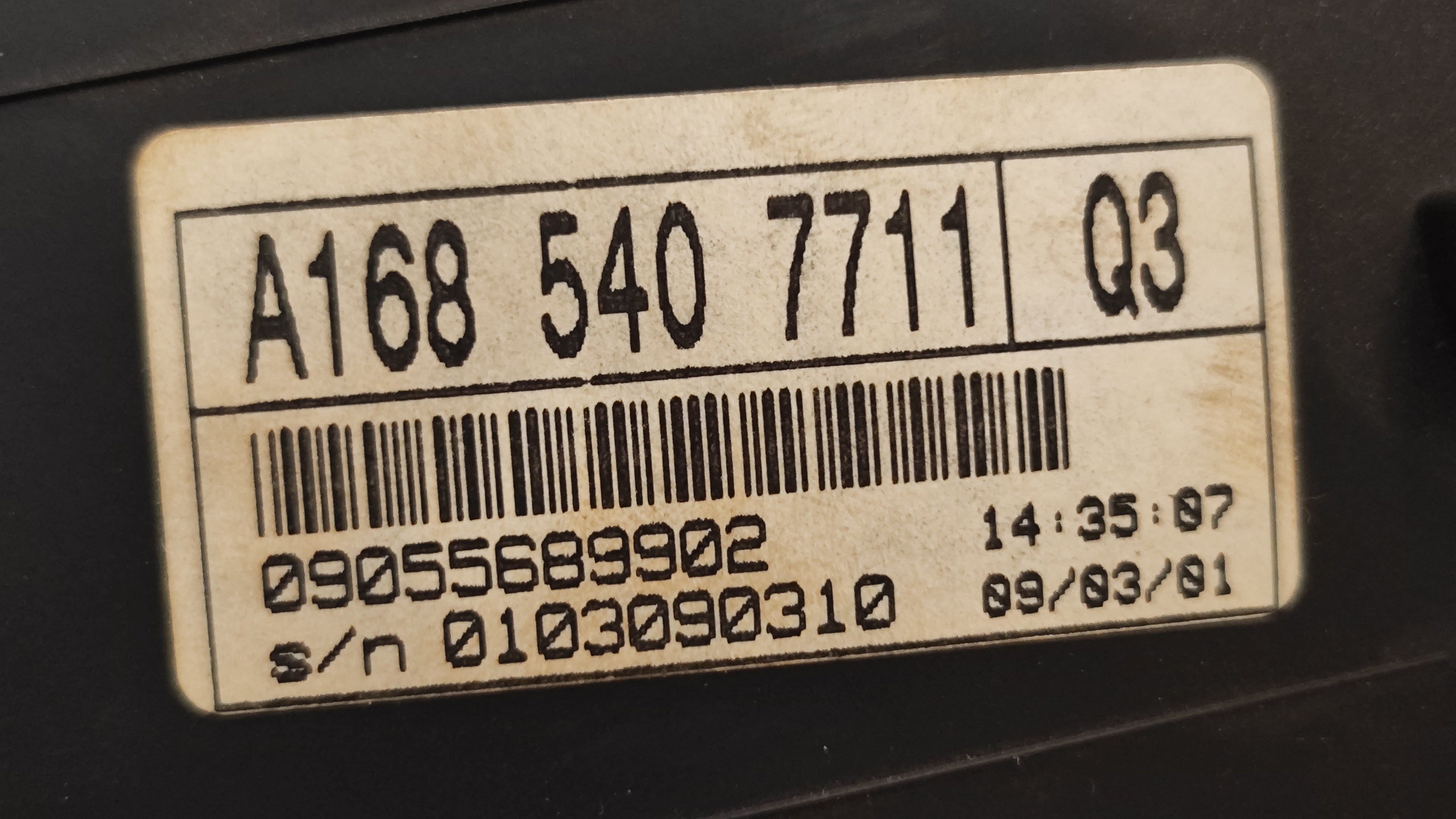 Quadro strumenti Mercedes-Benz Classe A W168 A140 A1685407711 
