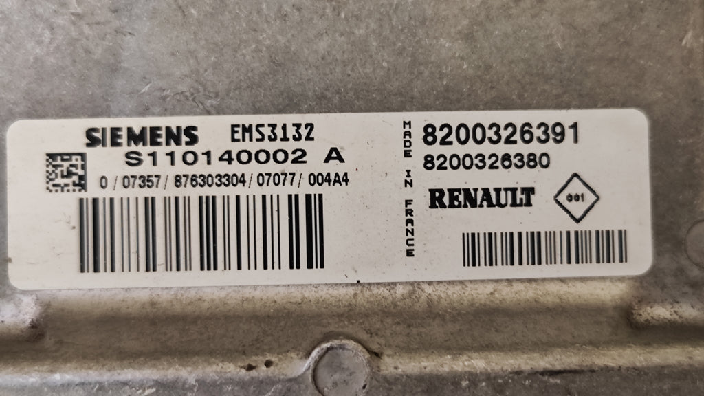 Centralina motore Renault Twingo 8200326391 82003263380 S110140002A EMS3132 