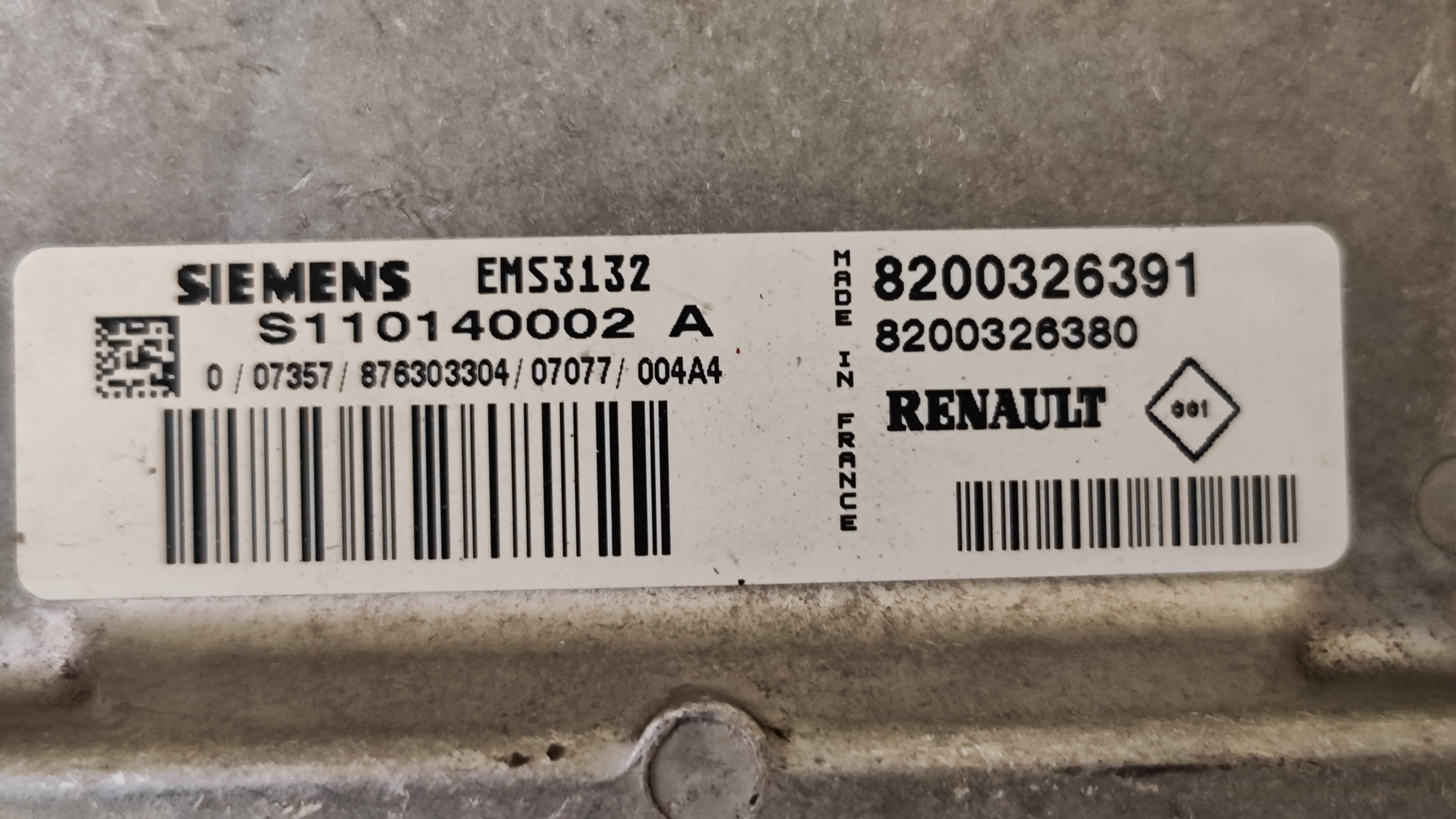 Centralina motore Renault Twingo 8200326391 82003263380 S110140002A EMS3132 