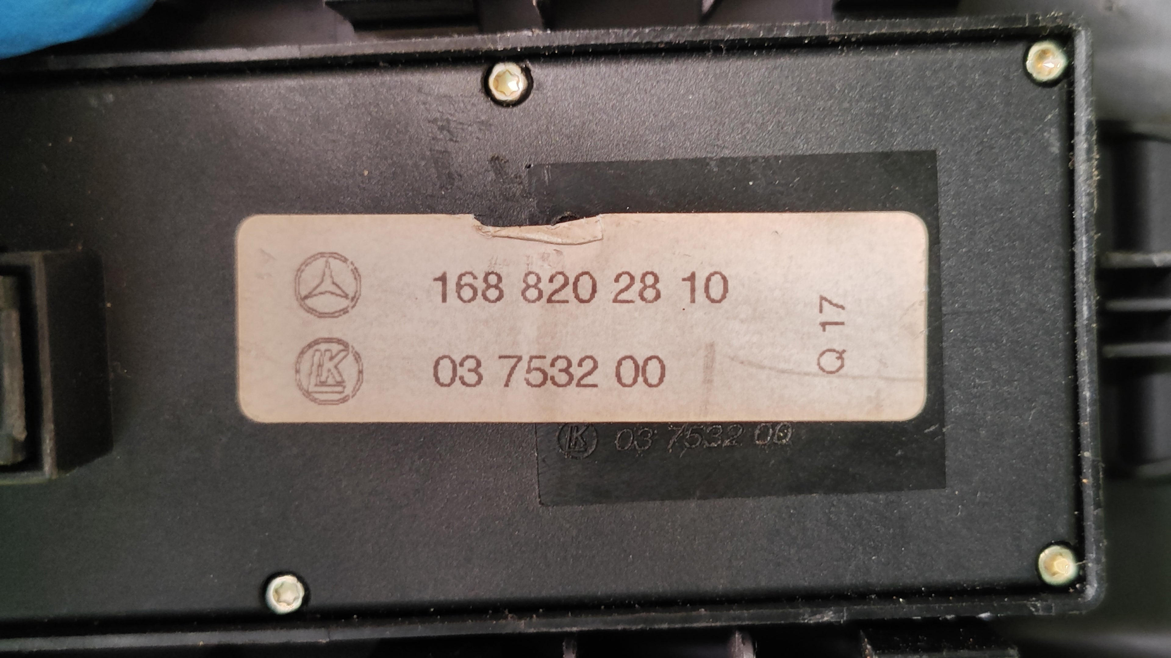Pulsantiera alzacristalli anteriore sinistra Mercedes-Benz Classe A W168 1688202810 