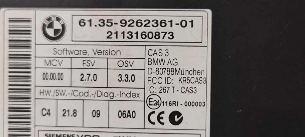 Centralina/modulo CAS per BMW Serie 1 E81 E87 61359292361