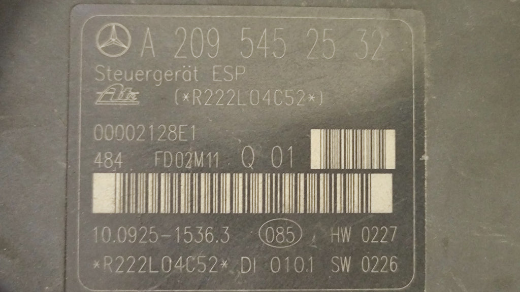 Pompa ABS ESP Mercedes-Benz Classe C W203 CLK W209 A2034310812 A2095452532  