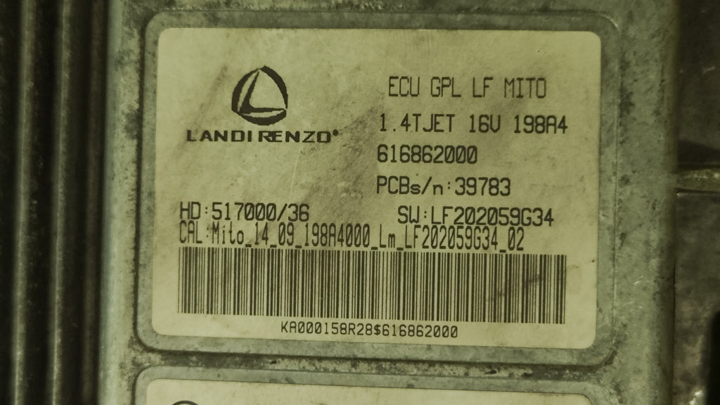 Centralina GPL Alfa Romeo MiTo 1.4TB 616862000 