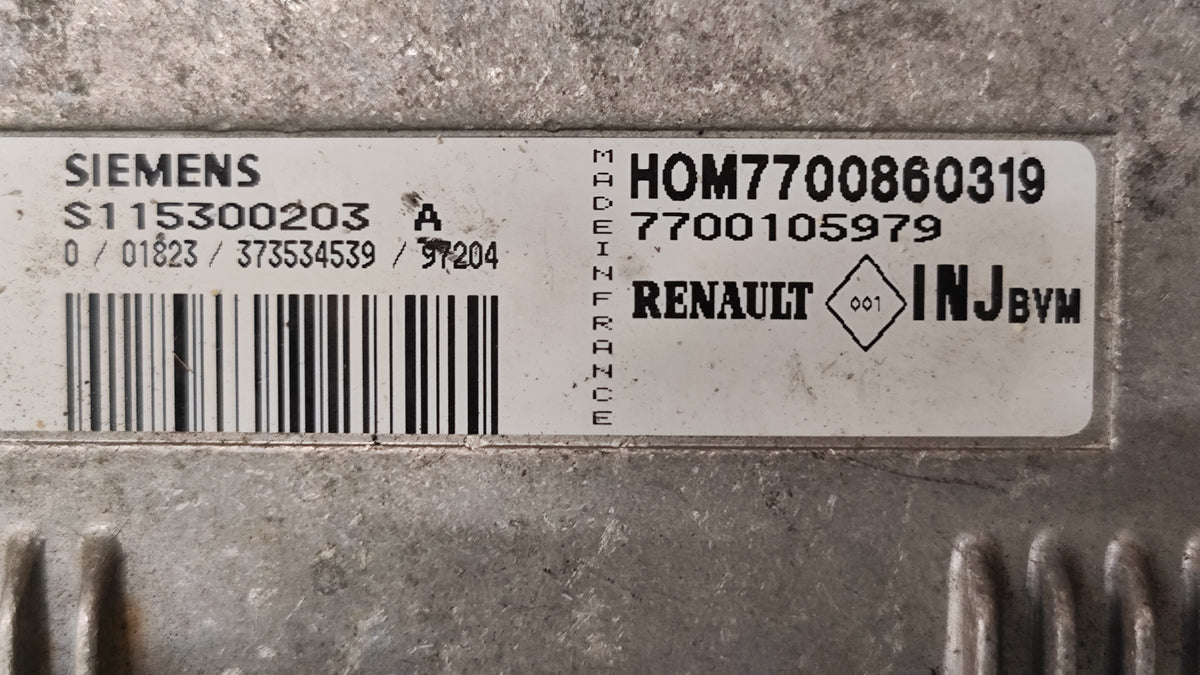 Centralina motore Renault Megane1 1.6B 7700105979 S115300203A 