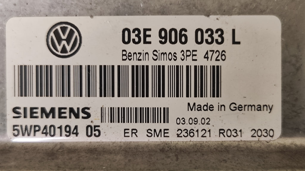 Centralina Motore Volkswagen Polo 1.2B 03E906033L 5WP40194