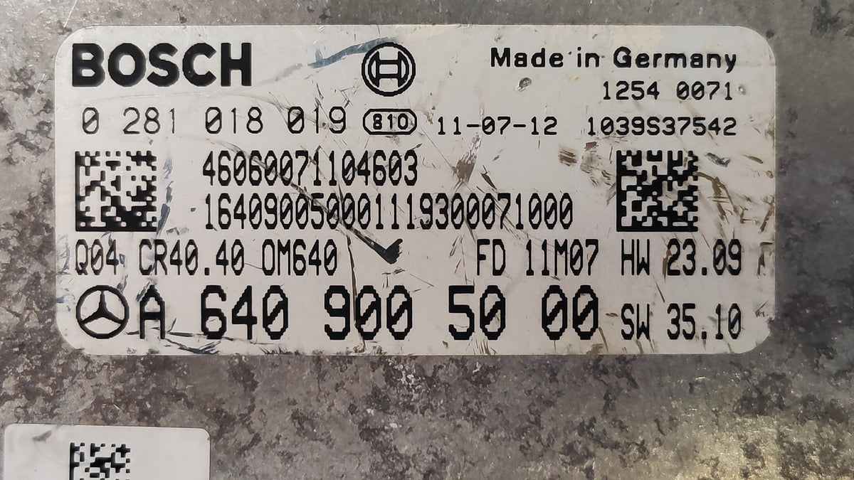 Centralina motore Mercedes-Benz Classe A 1.6 CDI 0281018019 A6409005000 