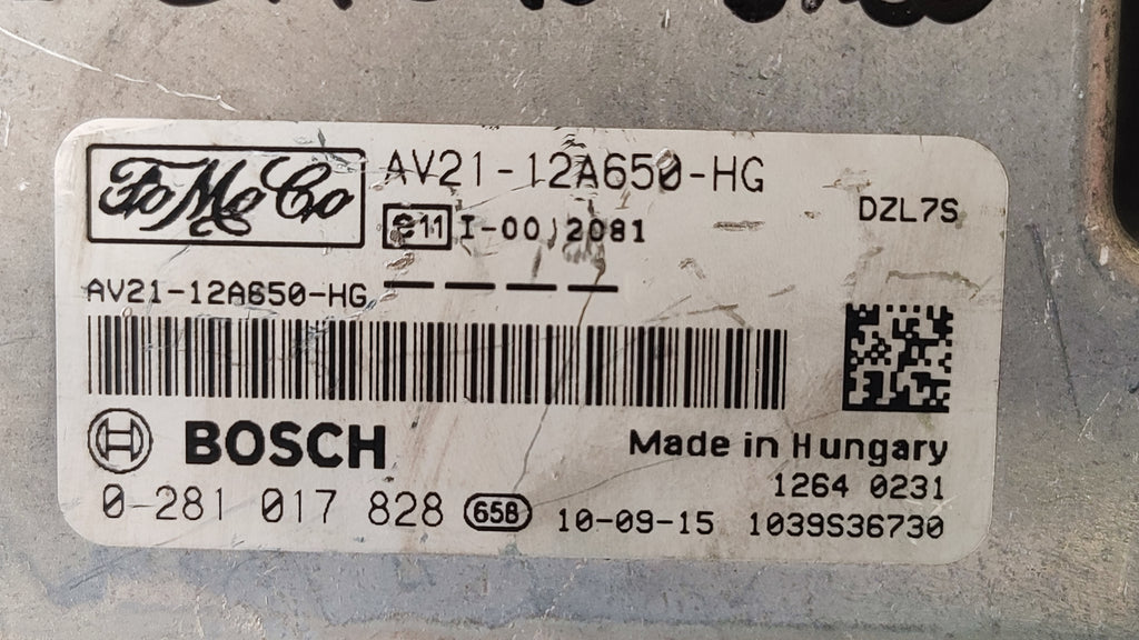 Centralina motore Ford Fiesta Diesel 0281017828 AV21-12A650-HG