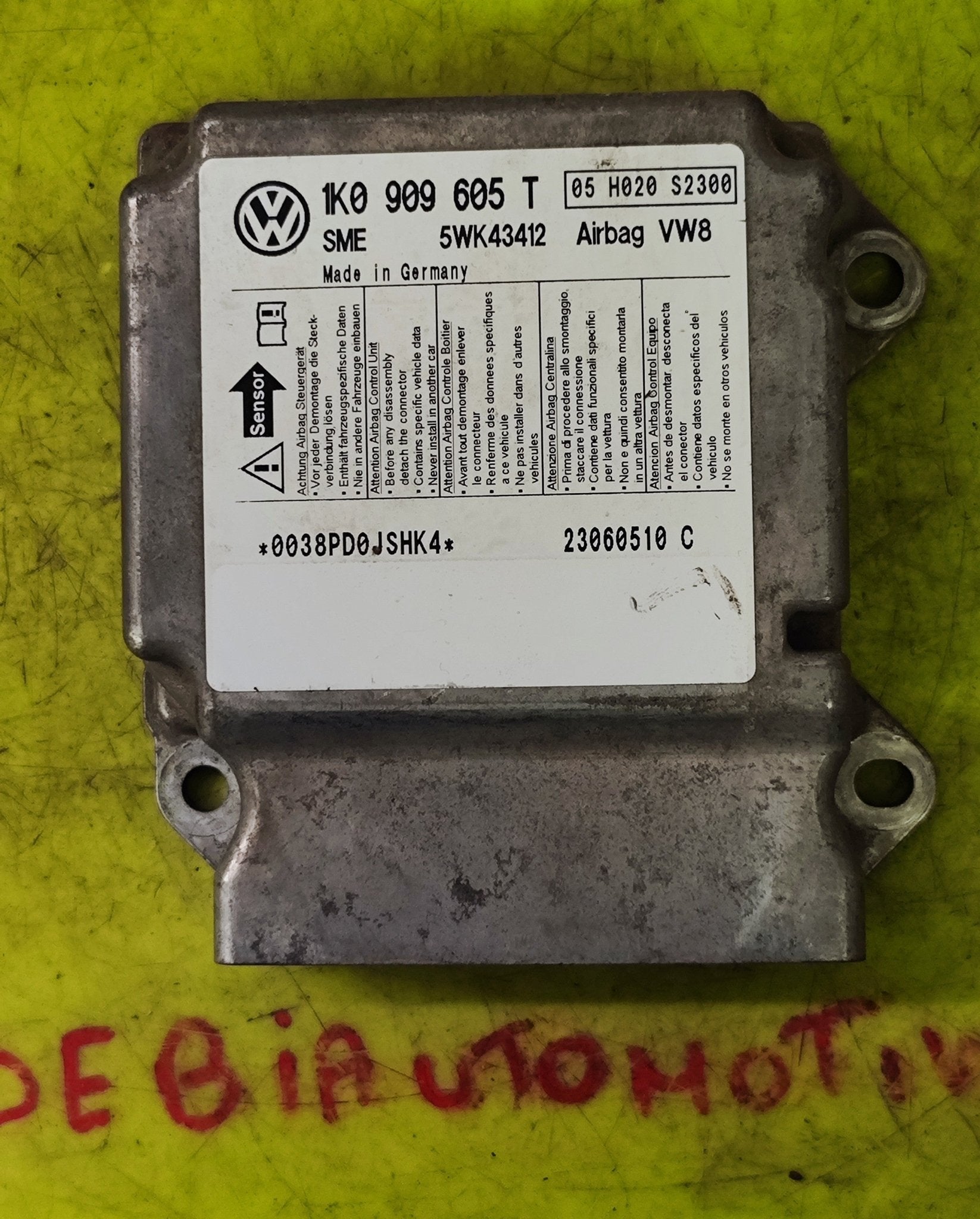 1K0909605T 5WK43412 Centralina airbag Volkswagen Skoda - Debiautomotive