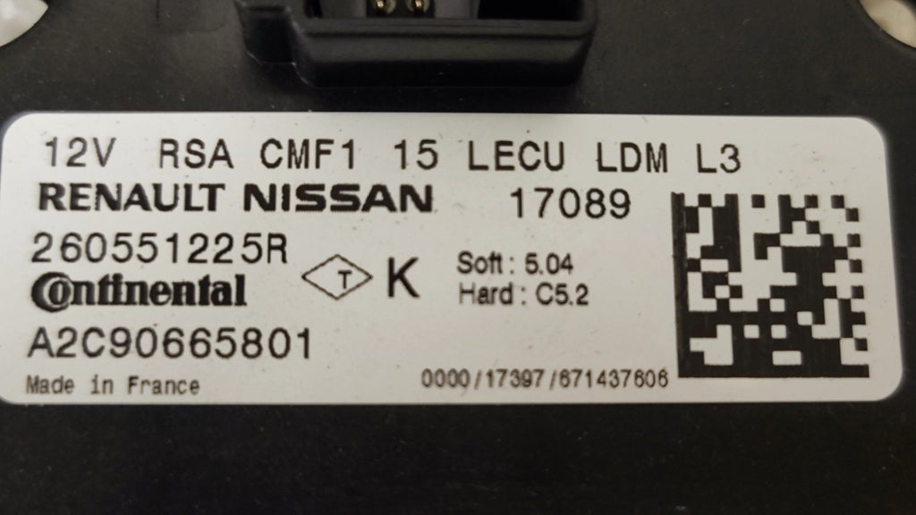 26055122R A2C90665801 Centralina Luci Xenon Renault Kadjar - Debiautomotive