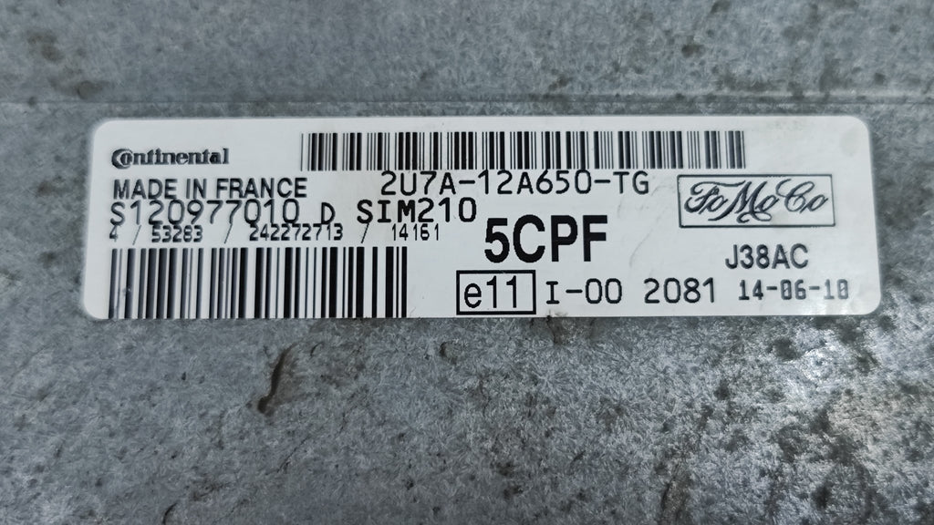 2U7A - 12A650 - TG S120977010D SIM210 Centralina motore Ford fiesta 1.4/1.6D - Debiautomotive