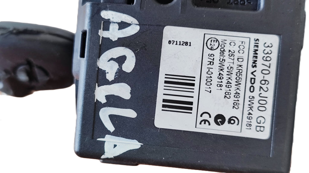 33970 - 62J00GB blocchetto di accensione con chiave e immobox Opel Agila 1.0B - Debiautomotive