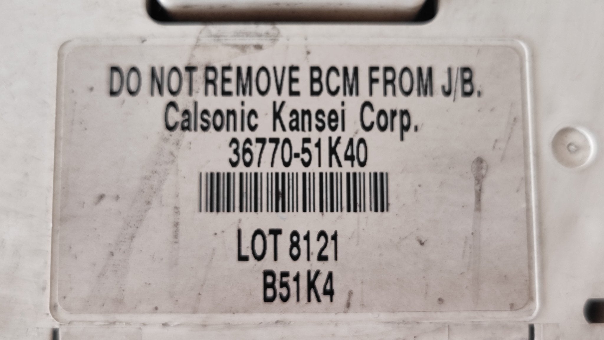 36770 - 51K40 Centralina Body Computer Opel Agila 1.0B - Debiautomotive