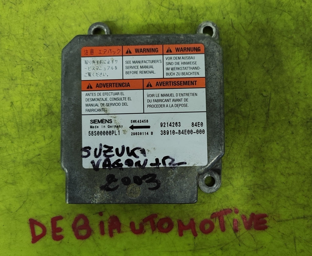 38910 - 84E00 - 000 9214263 Centralina Airbag Suzuki Wagon R - Debiautomotive