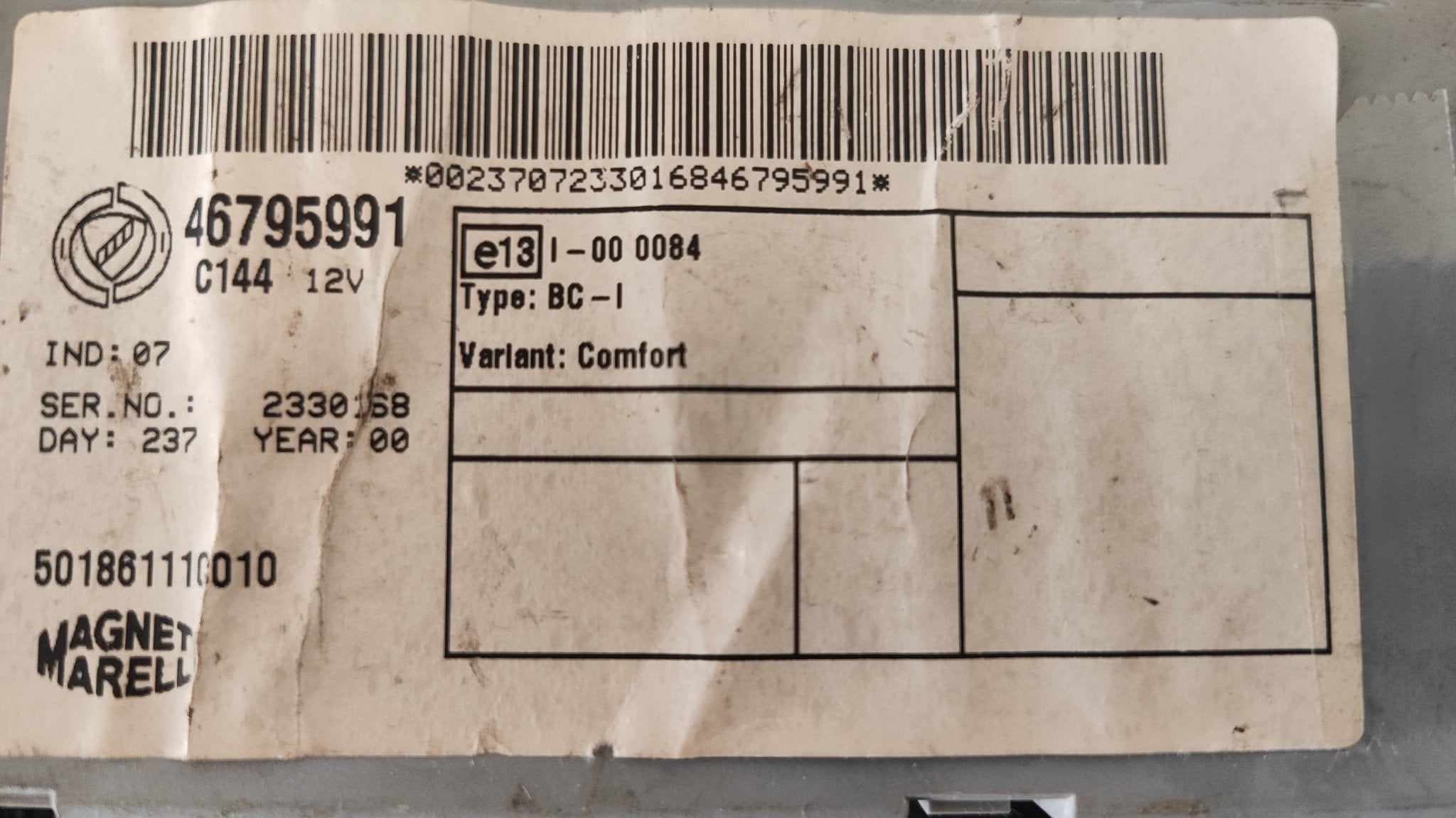 46795991 Centralina Body Computer Marelli Fiat Punto - Debiautomotive