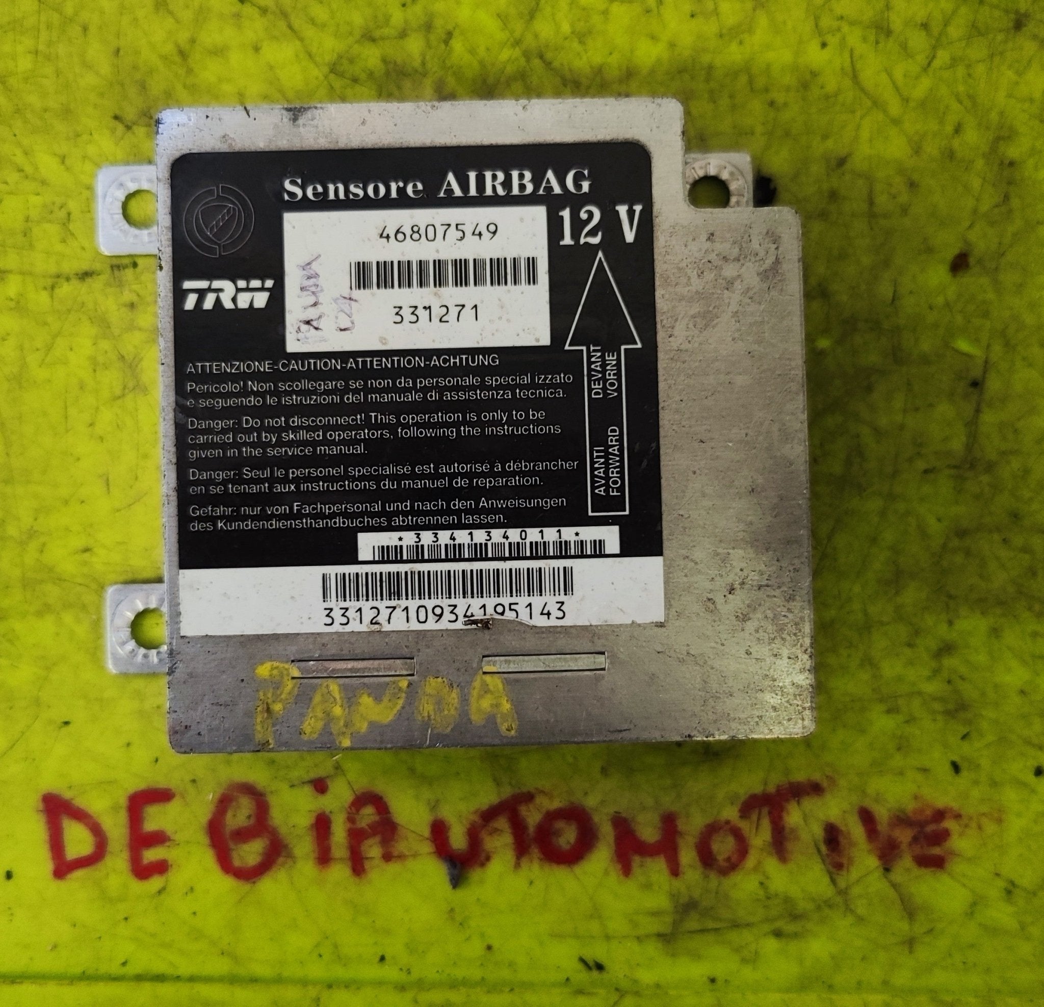 46807549 331271 Centralina sensore airbag Fiat Panda 169 - Debiautomotive