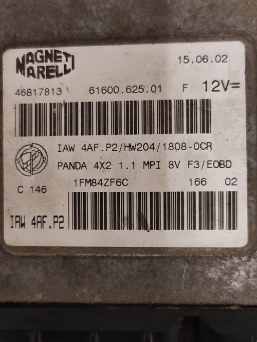 46817813 IAW4AF.P2 HW204 Centralina motore Fiat Panda 4X2 Marelli - Debiautomotive
