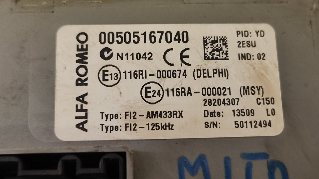 505167040 Body Computer Alfa Romeo MiTo 1.4B - Debiautomotive