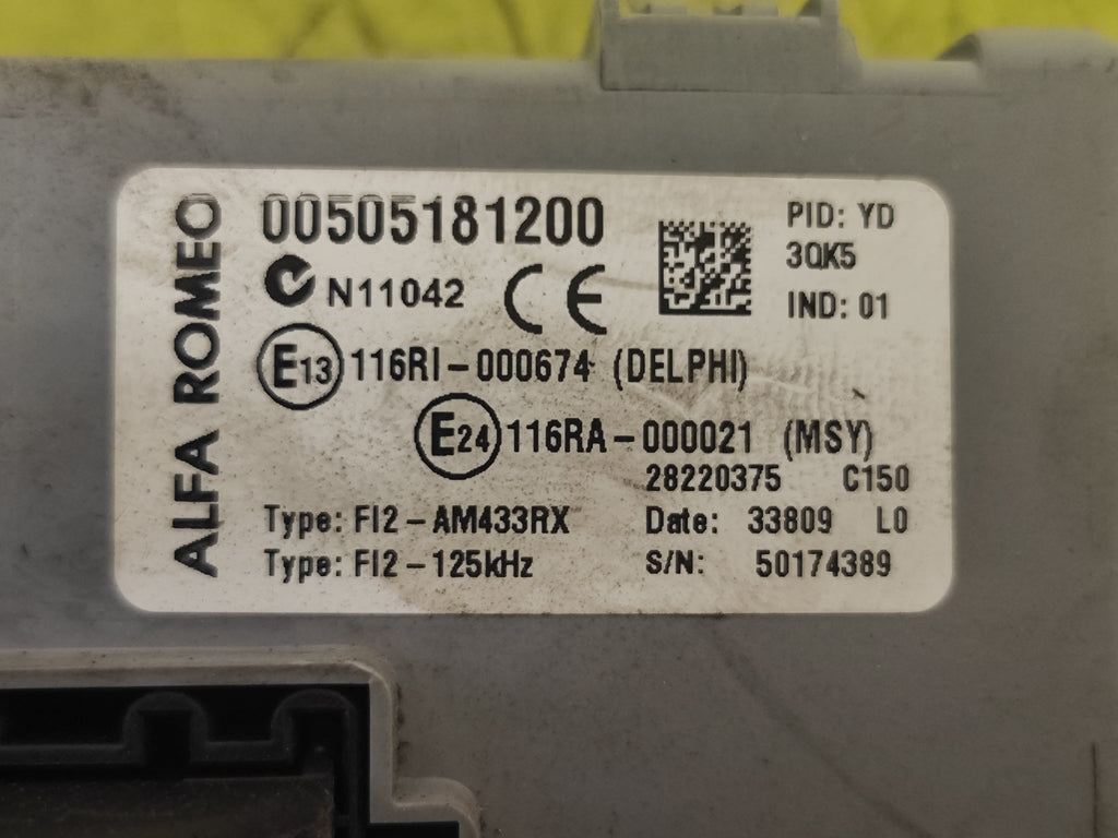 505181200 28220375 Centralina Body Computer Alfa Romeo Mito - Debiautomotive