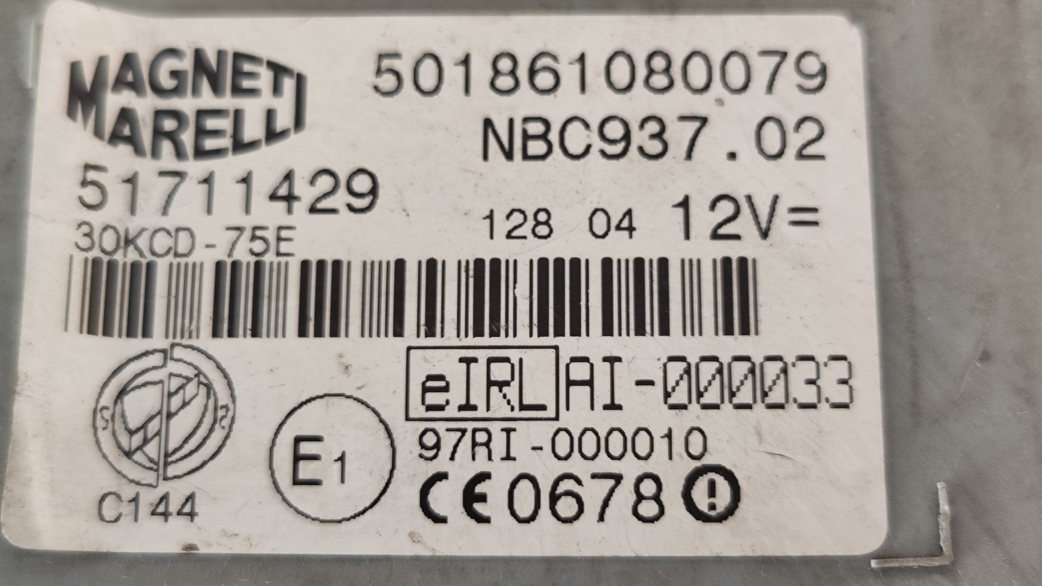 51711429 NBC937.02 Centralina Body Computer Alfa Romeo 147 serie 937 1.6 1.9 - Debiautomotive